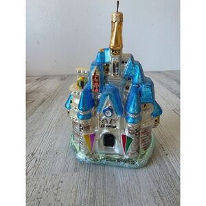 Vintage radko AS IS Cinderella castle glitter ornament Xmas tree
